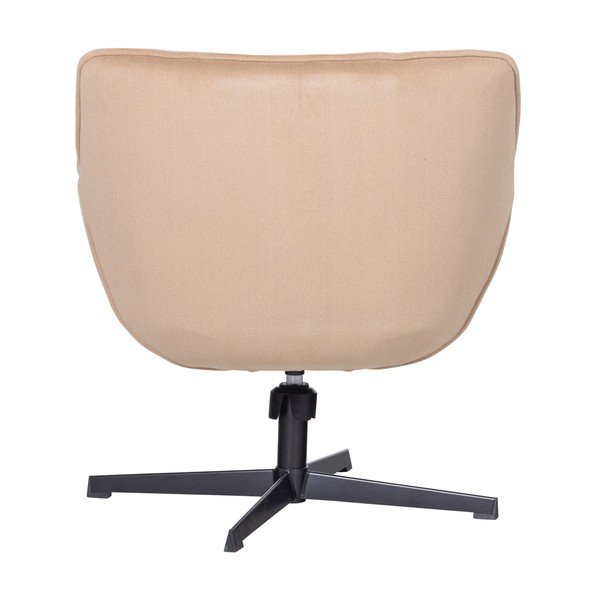 Fotoliu bej pivotant cu tapițerie din catifea Wibo – WOOOD-image-4