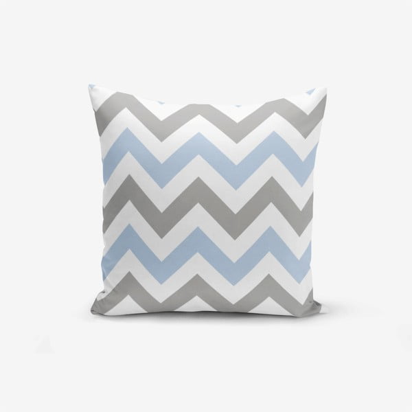 Față de pernă Minimalist Cushion Covers Zigzag Modern Blue, 45 x 45 cm