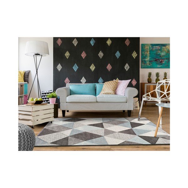 Covor adecvat și pentru exterior Universal Naia Blue, 120 x 170 cm, gri - albastru-image-1