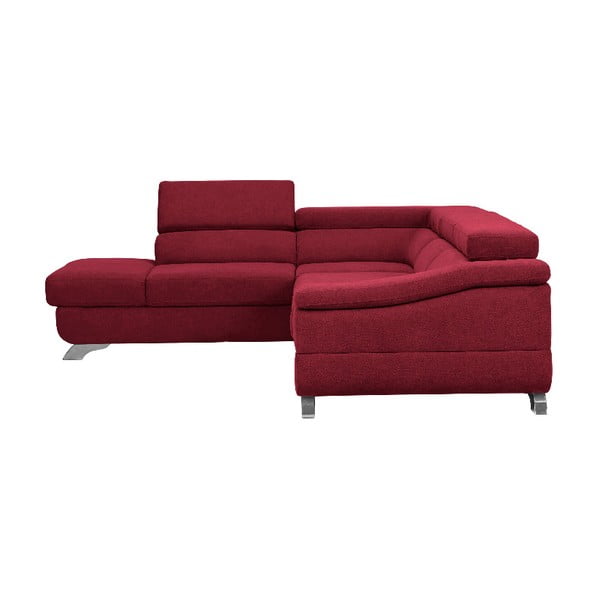 Colțar extensibil Windsor & Co Sofas Gamma, roşu, partea stângă-image-1