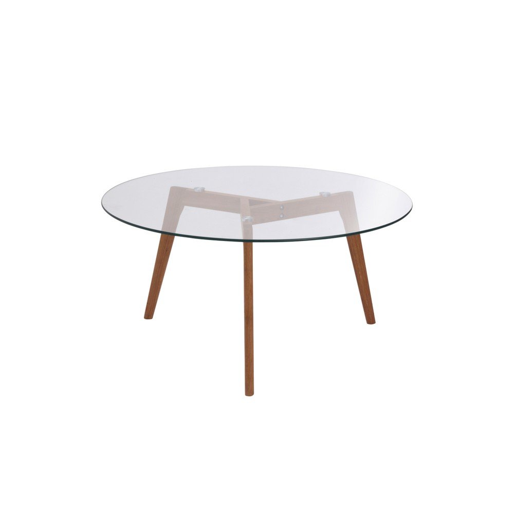 Măsuță de cafea în culoare naturală rotundă din lemn de stejar ø 90 cm Malevik – Jotex