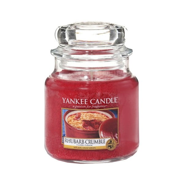 Lumânare parfumată Yankee Candle Rhubarb Crumble, timp de ardere 65 - 90 ore
