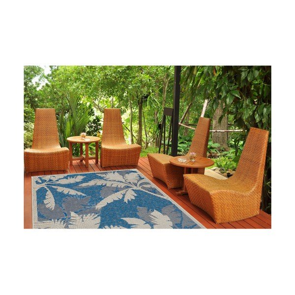 Covor adecvat pentru exterior Floorita Palms Blue, 160 x 230 cm, gri - albastru-image-4