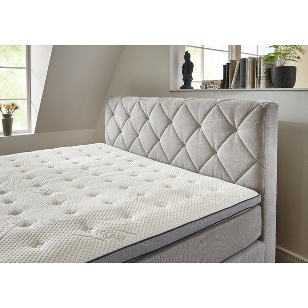 Pat boxspring gri deschis 180x200 cm Rockaway – Rojaplast-image-2