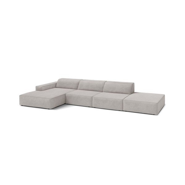 Colțar modular gri deschis (cu colț pe partea stângă/cu șezlong) Jodie – Micadoni -image-1