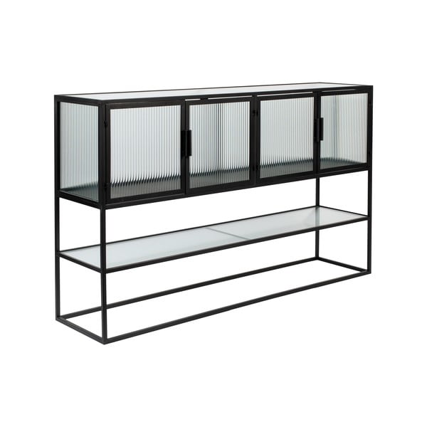 Vitrină neagră din metal 150x90 cm Boli – Dutchbone-image-2