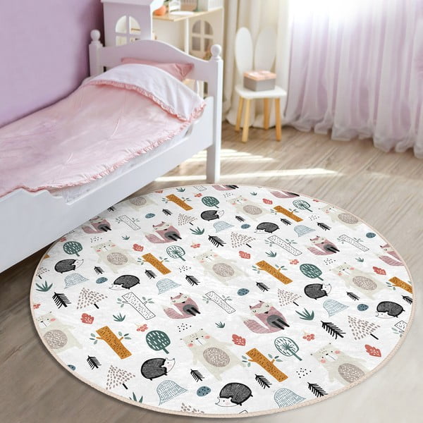 Covor pentru copii alb ø 100 cm Comfort – Mila Home-image-2