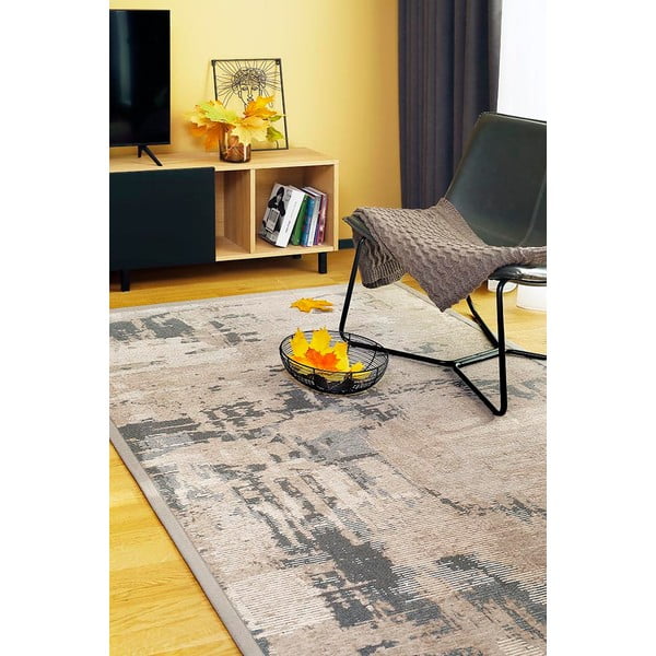 Covor cu 2 fețe Narma Nedrema, 100 x 160 cm, maro-image-1