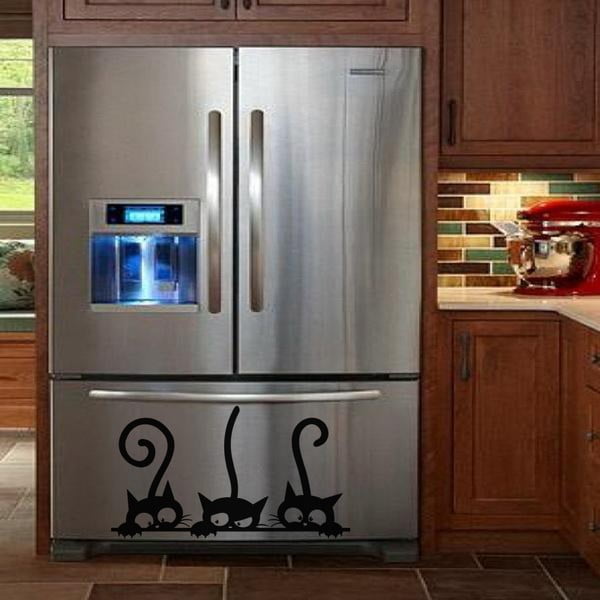 Autocolant pentru perete Ambiance Funny Cats Trio, 20 x 35 cm-image-1