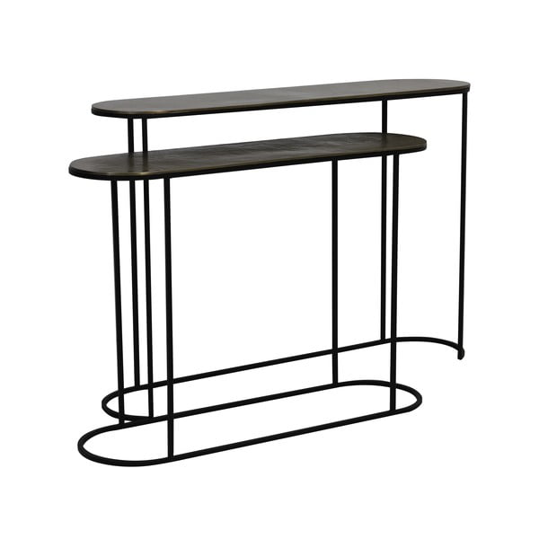 Mese consolă în culoarea bronz 2 buc. din metal 28x118 cm Bocov – Light & Living-image-1
