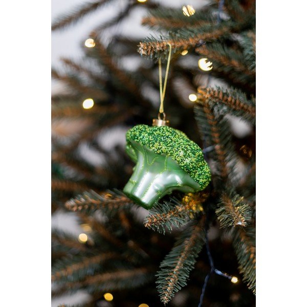 Ornament de Crăciun din sticlă Broccoli – Sass & Belle-image-1