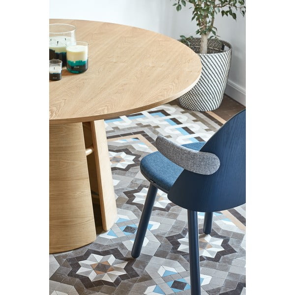 Masă de dining în culoare naturală rotundă cu aspect de lemn de stejar ø 137 cm Cep – Teulat-image-2