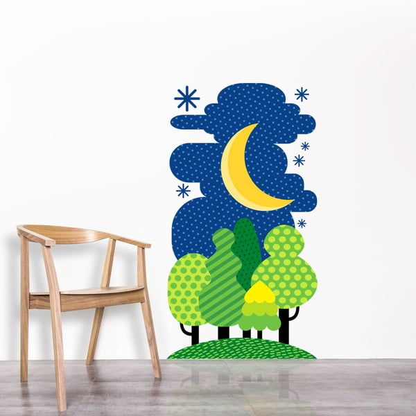 Autocolant pentru perete Forest at Night, 45x83 cm