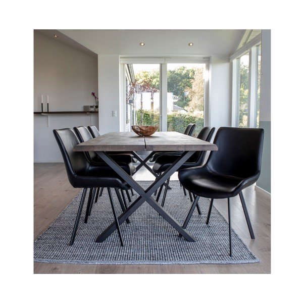 Scaune de dining negre 2 buc. Memphis – House Nordic-image-1