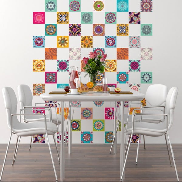 Set 60 autocolante Ambiance Tiles Vintage, 10 x 10 cm-image-1