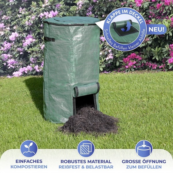 Coș pentru compost verde 2 buc. 125 l – Maximex-image-3