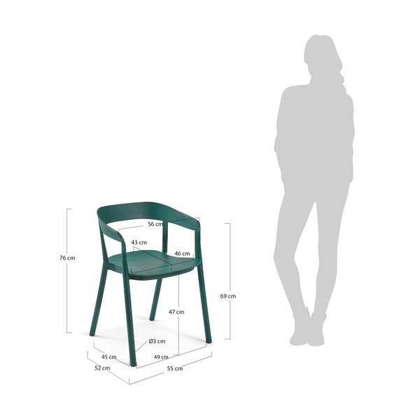 Scaun La Forma Niels, verde-image-4