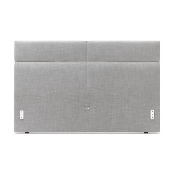 Pat matrimonial 180x200 cm gri deschis tapițat cu somieră Elyna – Bobochic Paris-image-3