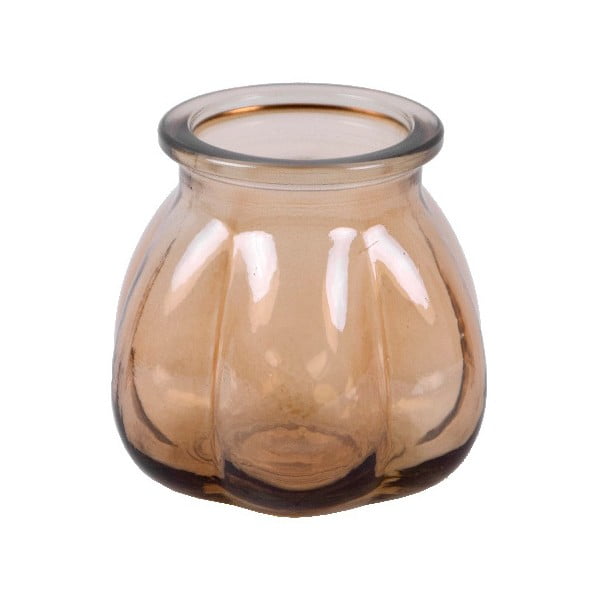Vază din sticlă reciclată Ego Dekor Tangerine, înălțime 11 cm, maro