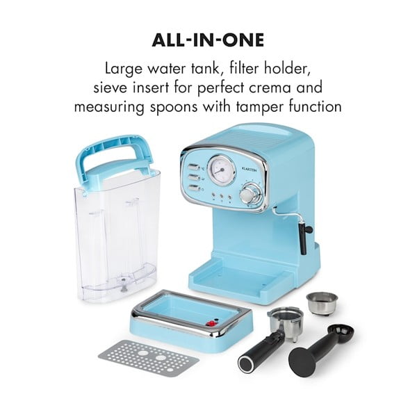 Espresor de cafea Klarstein Espressionata Gusto, albastru-image-3