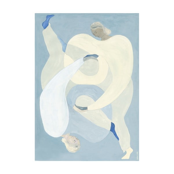 Poster 70x100 cm Hold You - Blue – Sofia Lind – The Poster Club
