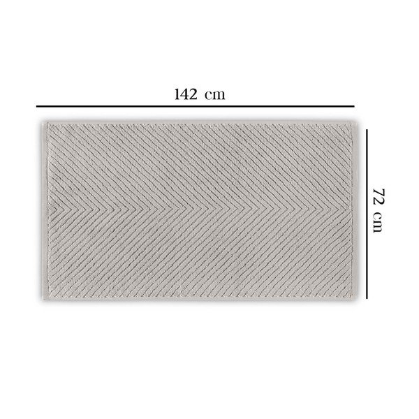 Prosop gri din bumbac 142x76 cm Chevron - Foutastic-image-1