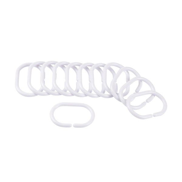 Cârlige pentru perdea de duș  albe 12 buc. 4 cm Vitamine – douceur d'intérieur