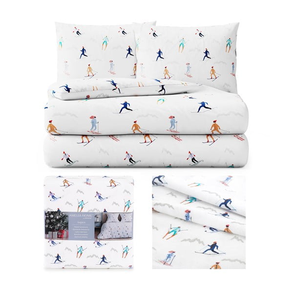 Lenjerie de pat dublă din flanelă AmeliaHome Snuggy Aspen, 200 x 200 cm-image-2