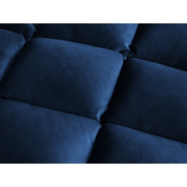 Taburet albastru închis cu tapițerie din catifea Flandrin – Interieurs 86-image-1