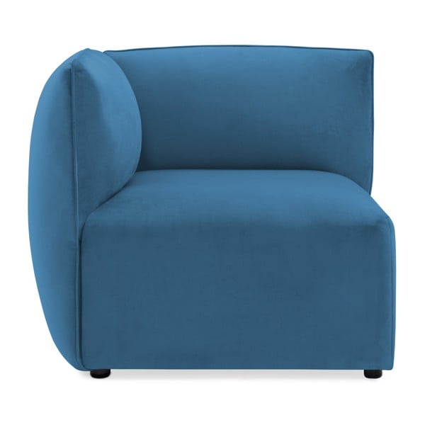 Modul colț stânga pentru canapea Vivonita Velvet Cube, albastru