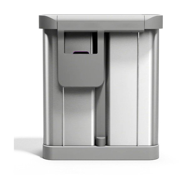 Coș de gunoi argintiu mat pentru reciclare/cu pedală 34+24 l din oțel – simplehuman-image-4