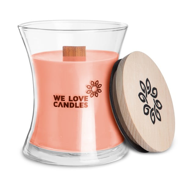 Lumânare din ceară de soia We Love Candles Rhubarb & Lily, durată de ardere 64 ore