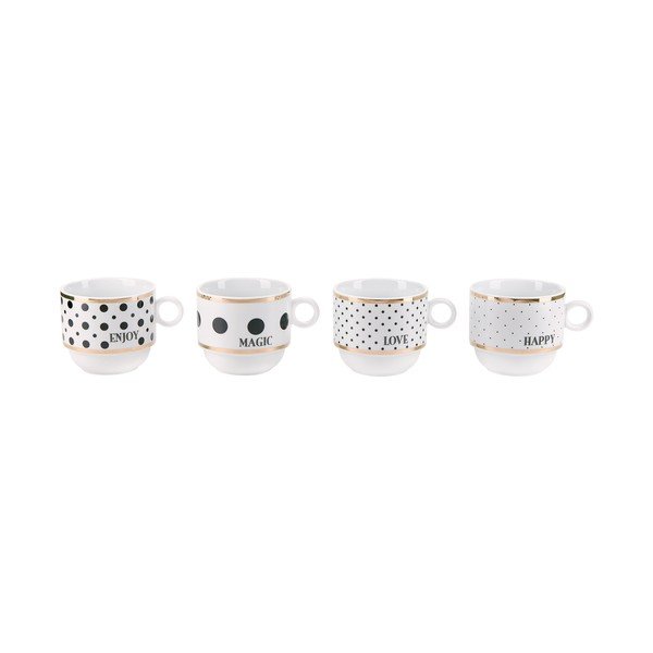 Set suport cu 4 cești pentru espresso Miss Étoile Dots-image-1