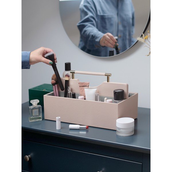 Organizator de baie roz deschis pentru cosmetice Supersize – Stackers-image-1