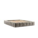 Pat matrimonial bej tapițat cu spațiu de depozitare cu somieră 160x200 cm Aruba L – Maison de Rêve