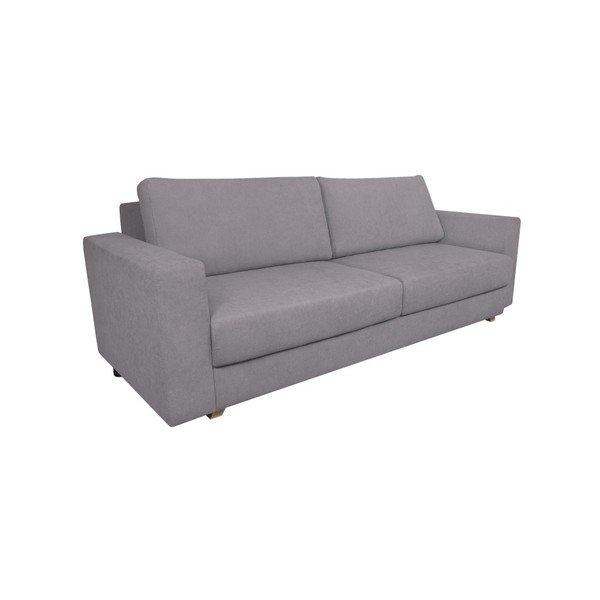 Canapea extensibilă cu 3 locuri Kooko Home Soul, gri deschis-image-1
