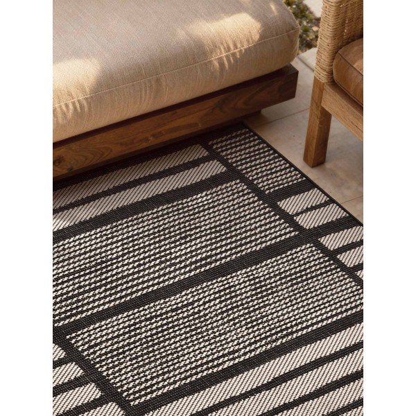 Covor pentru exterior și interior negru/crem 200x300 cm Haringey Allington – Ted Baker-image-3