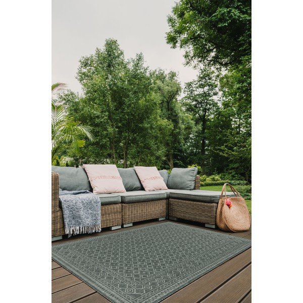 Covor de exterior verde 230x160 cm Terrazzo - Floorita-image-1