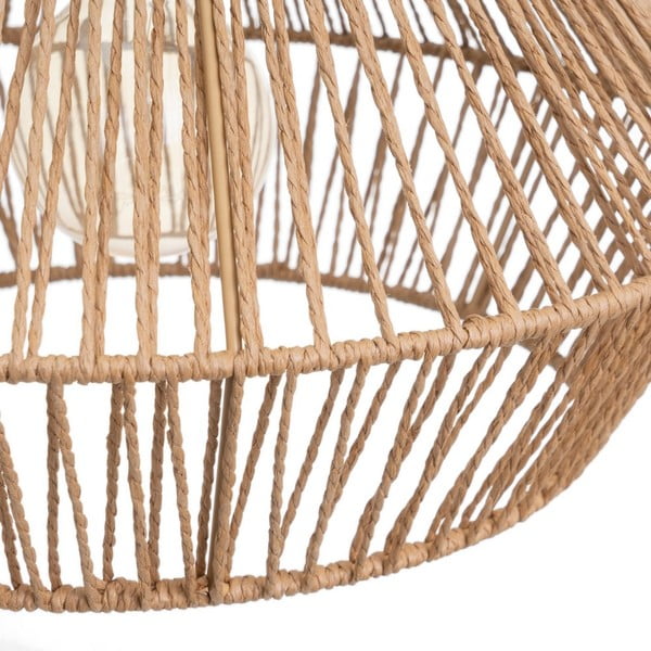 Lustră în culoare naturală cu abajur din sfoară din hârtie ø 38 cm – Casa Selección-image-3
