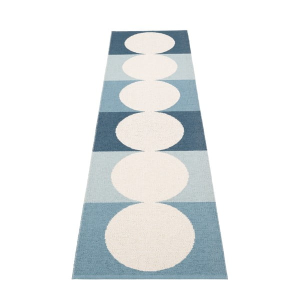 Covor tip traversă pentru interior și exterior albastru/crem 70x280 cm Otto Sky – Pappelina-image-2