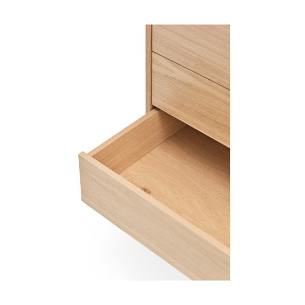 Comodă cu aspect de lemn de stejar Teulat Yoko, roșu cărămiziu-image-1