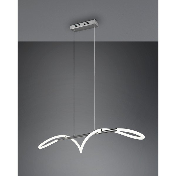 Lustră argintie LED cu intensitate reglabilă din metal Argos – Reality-image-3