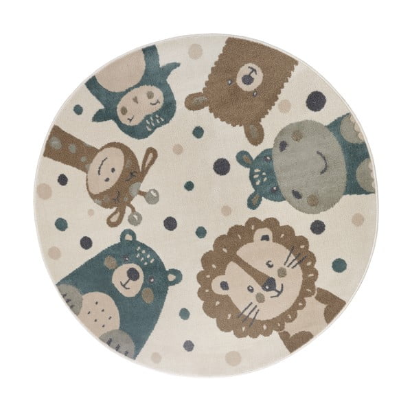 Covor pentru copii bej ø 100 cm Animal Party – Hanse Home