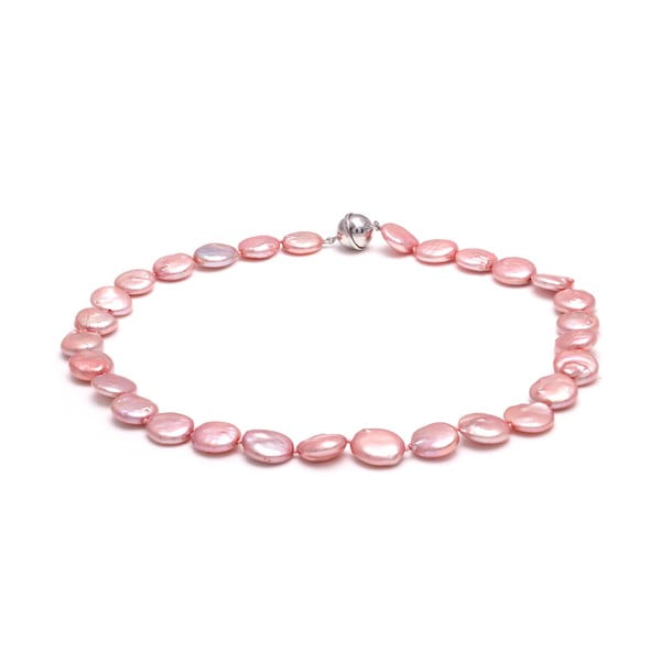 Colier din perle de râu Gemseller Buglo, perle roz 