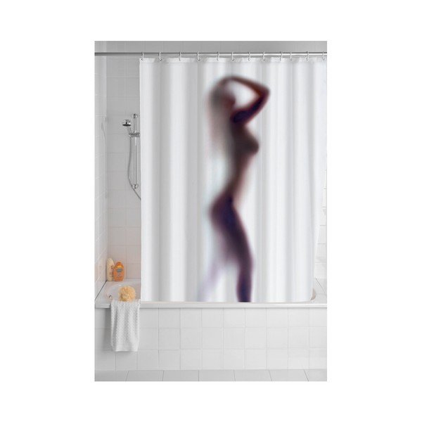 Perdea duș cu suprafață anti-mucegai Wenko Silouette, 180 x 200 cm-image-2
