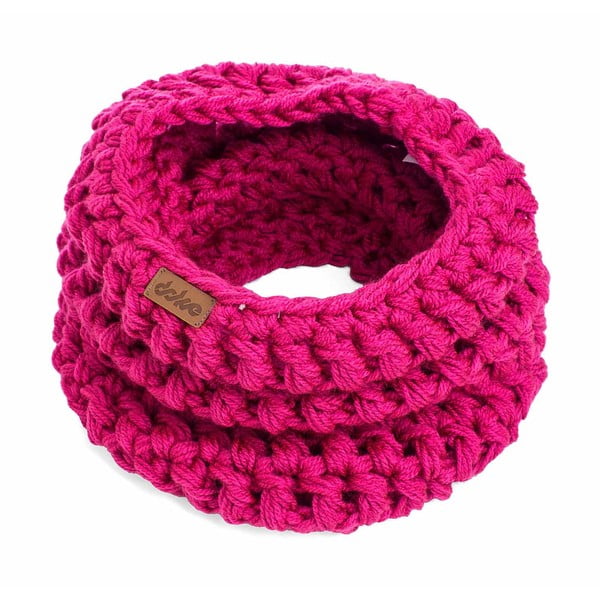 Eșarfă rotundă tricotată manual DOKE, roz
