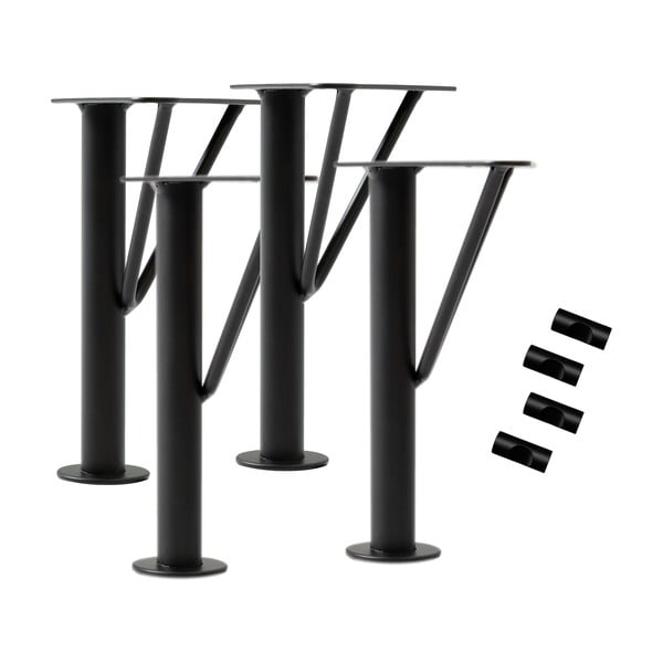 Picioare mobilier de rezervă negre din metal 4 buc Z Cube - Tenzo