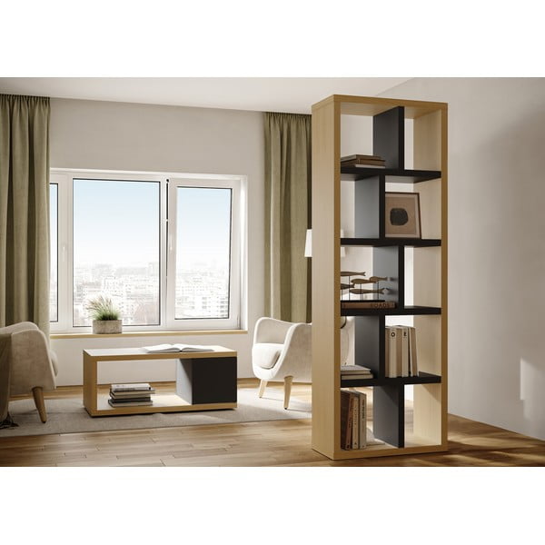 Bibliotecă cu aspect de lemn de stejar 70x198 cm Berlin – TemaHome-image-1