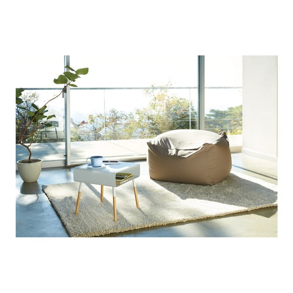 Măsuță auxiliară YAMAZAKI Plain, înălțime 35 cm, alb-image-1