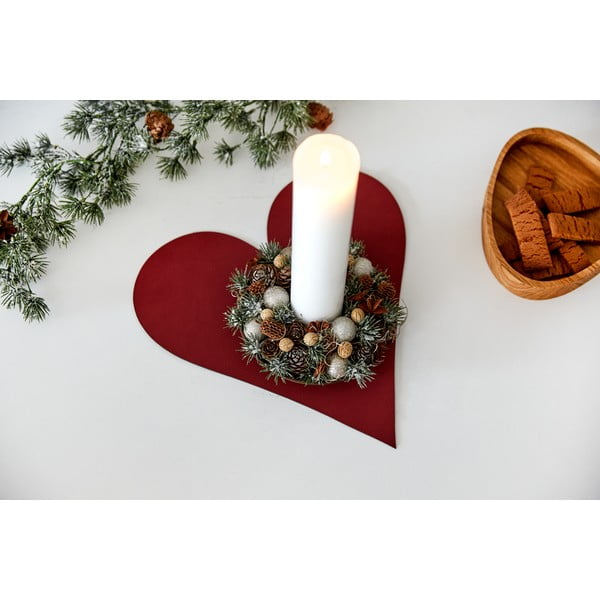 Suport pentru farfurii din piele ecologică 30x30 cm Heart Nupo – LIND DNA-image-2